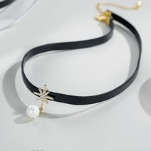 DFMEI 팔망성 진주 목걸이 여 목걸이 초커 숏 목걸이 블랙 쇄골 체인 뉴 트렌드