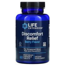 Life Extension Discomfort Relief [PEA] 600mg Berry 60 Vegetarian Chewable Tablets [2개월분], 5EA, 5개, 60정