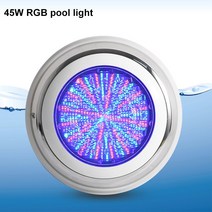 12V 방수 ip68 벽 마운트 스테인레스 스틸 풀 빛 연못 야외 RGB Led Piscina Luz 스포트 라이트, 01 RGB With RF_06 54W