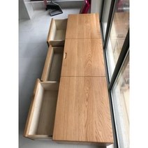 원목 티비다이 수납 월넛 심플 우든 티비장 거실장, 오크 1500x400x300