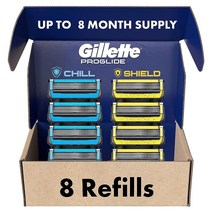 Gillette 남성용 면도날 리필 프로글라이드 칠 4개입 쉴드 598098