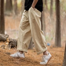 코디코치 마운틴 팬츠 면 통 일자 남자 와이드 통넓은 밴딩 바지