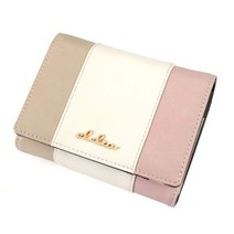 [클레리아] Clelia 접이 지갑 여성 대용량 이중 접이식 트리콜롤 Riberte 시리즈 [CL-17075] (사쿠라)