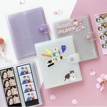 삽입식 앨범 인생 네컷 속지 4컷 앨범 4x6 커플 똑딱, 트윙클피치