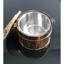 일식 샤리통 초밥용기 나무 밥통 스시 원목 오마카세, 탄화22cm set, 1개