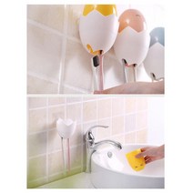 귀여운 달갈 모양 아이 칫솔 걸이+양치컵 청결 간편수납 게스트하우스 원룸, 에그 칫솔걸이 블루