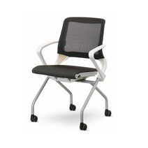 루시 풀메쉬 회의용의자 폴딩형 팔유 기능성 회의실의자, 그레이