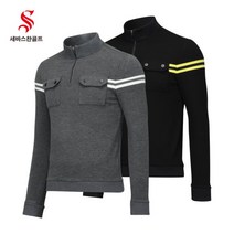 [세바스찬] 골프 22 FW 남성 포켓 장식 반집업 티셔츠 M501 M502 골프웨어, 색상:멜란지그레이M501 / 사이즈:110