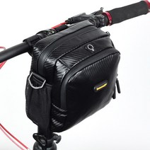 Rhinowalk 자전거 전동 킥보드 핸들바 가방 방수 수납, 매트블랙, 1개