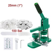 뱃지 제작 소량 뺏지 만들기 버튼 배지 메이커 기계 DIY 핀 펀치 프레스 기계 키트 100 개 부품 원형 커터 회전 베이스 32mm 165374
