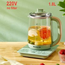 차량용 전기포트 12v 24v 커피포트 다기능 전기 유리 주전자 건강한 냄비 밥솥 물 끓는 차 죽 기계 220v110v 1.8l eu영국au 플러그, 220v 모델 3, 에게