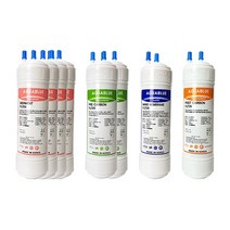 야자수카본 국내생산 현대큐밍 정수기 필터 호환 HP-631 1년세트 8개, (나노업그레이드) 9인치단방향8개(HP631)