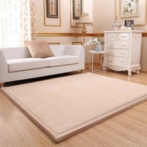 수면 꿀잠 토퍼 탄탄 두꺼운 산호 양털 벨벳 매트리스 카멜 침대 거실 다다미 카펫 크롤링 매트 최신 일본 스타일 3cm, 107.200x260cm  Khaki