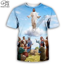 예수님 그리스도 PLstar Cosmos Christian olic Jesus R Streetwear 3DPrint Summer Casual Funny T-shirts, 02 T-shirts_06 XXL