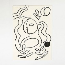 레드카펫 파인텍스 롤카페트 파이론텍스 미니멀리스트 침실 장식 추상 북유럽 스타일 거실용 넓은 면적 초상화 아트 바닥 홈 플러시 러그, 3.A - 100x160cm