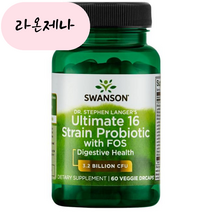 홈쇼핑 스완슨 프로바이오틱스 얼티미트 16 60캡슐 락토바실러스 플란타럼 람노서스 애시도필러스, 1개, 60개