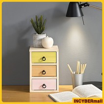 미니 3단 원목 서랍장 약장 이동 수납장 책상정리함, 미니3단(내추럴)