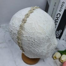 큐빅꽃 레이스 소녀 포인트 헤어밴드 머리띠