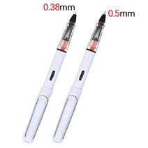 미니 스프링클러 회전 잔디 텃밭 2 개/로트 만년필-타입 젤 펜 0.38/0.5mm 투명 서예 서명 교체 가능한 잉크 주머니 및 흡수 가능, 9.1Pc 0 38 and 1Pc 0 5