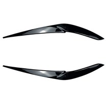 Bmw용 자동차 전면 헤드라이트 ABS 액세서리 광택 블랙 아이브로우 아이리드 램프 스티커 X5 G05 X6 G06, 01 Black