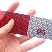 국산 고휘도 야간 반사 테이프 폭 5cm 길이 1미터 백적 차량용 충돌 예방 도로 교통용 화물차 포터 7.5톤 트럭 트레일러 컨테이너 차량 옆면 측면 뒷면 후방용 위험 접착식 필름