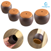 기스방지 의자고무 고무캡 소음방지 미끄러움방지 원형 펠트 의자캡 의자발캡 갈색 4P, 사이즈, 적정 37~40mm 4P1세트, 브라운