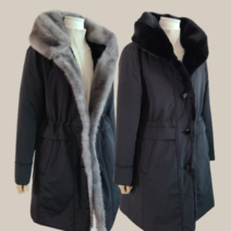 소망샵 66-130 국산 퍼안감 패딩 코트 점퍼 밍크퍼 누빔 빅사이즈 엄마 모피 중년여성