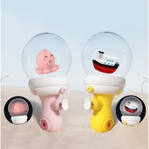 별님토이즈 큐티 피규어 LED 워터건 2P 세트, 분홍문어+노랑배