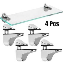 2/4/8Pcs 유리 클램프 가변 아연 합금 클립 선반 홀더 플랫 파티션 보드 데스크, 02 2pcs 02