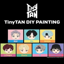 [에이블] 방탄 캐릭터 TinyTAN DIY 액자형 그리기 BASIC 시리즈 25X25, 04.TinyTAN Basic 페인팅-J-hop
