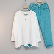 옷이날개 빈티지 컷팅 구제 긴팔 티셔츠