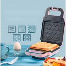 와플기 토스트기계 벨기에 와플기계 와플후라이팬 샌드위치메이커 에그 와플 팬, 업그레이드 옐로우 + 와플팬