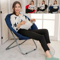 인테리어분위기 살리는 데코 컬러풀원형의자 접이식의자, 색상:블랙