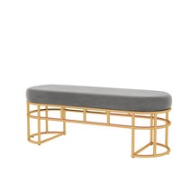 북유럽 신발스툴 럭셔리 벨벳 의자 현관벤치 골드메탈, 80×35×45 cmㅣ걸 핑크