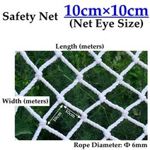 차광막 옥상 햇빛 그늘막 사용자 정의 크기 홈 발코니 난간 계단 어린이 애완 동물 안전 울타리 그물 건설 현장 떨어지는 나일론 로프 메쉬 그물에 대한, [21] 1.5mx1m, [01] 10cm x 10cm Eye