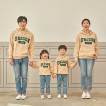 비다이어리 가족티 돌촬영 100일촬영 백일촬영 커플티 단체티 오레곤 후드티셔츠 연브라운 돌~초등생 엄마 아빠 사이즈가족티 돌촬영 100일촬영 백일촬영 커플티 단체