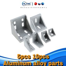 5PCS 10pc 2028 3030 4040 코너 브래킷 피팅 각도 L 알루미늄 프로파일 용 커넥터 패스너 CNC 4545 6060 8080, [01], [01] 5pcs
