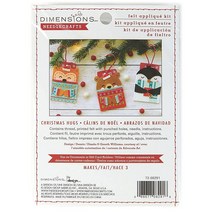 Dimensions 골드 컬렉션 크리스마스 빌리지 카운티드 십자수 장식 키트 6 개입, Multicolor