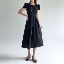 러블라 패토 더블버튼 퍼프 원피스/하객룩