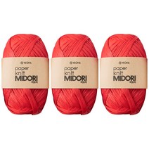 청송뜨개실 미도리 뜨개실 (3볼) 종이실 라탄실 한지실 페이퍼얀 코바늘 손뜨개질 미도리실, 508.진다홍(3볼)