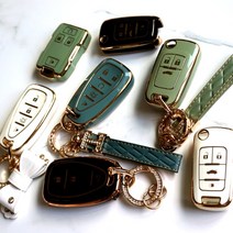 쉐보레 골드라인 TPU 스마트 키케이스, 쉐보레01, 바닐라