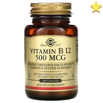 솔가 비타민 B12 500mcg 100정, 1개, 기본