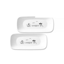 코렐 스누피더플레이 긴사각접시 2P2C-SPMT-KPS
