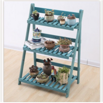 Ogfaour 원목 화분 거치대 받침대 정리대 선반 베란다가드닝 플랜트박스 화분진열대 화분랙, 갈색70cm