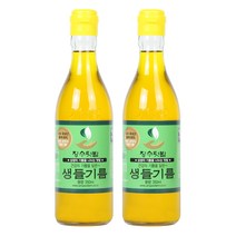 장수텃밭 국산 저온압착 생들기름 350ml 2병