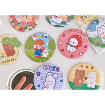 미니손거울 캐릭터거울 작은손거울 공주거울 귀여운거울 랜덤발송8p, 랜덤발송 8p