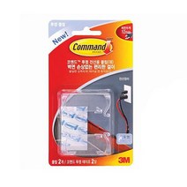 3M 코맨드투명전선용클립 대 17303 케이블 정리소품, 1, 해당상품
