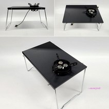 MMS_캠핑테이블 미니버너캠핑용경량접이식 키친철제차박용 폴딩 소형 휴대용 간이 식탁_mms
