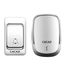 현관문 무선 초인종 스마트 도어벨 차임벨 호출벨 cacazi dc 배터리 작동식 방수, 협력사, 1-1 버튼 1 수신기