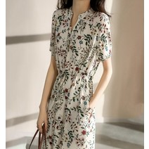 휴드 플로랄 스트랩 여름 원피스